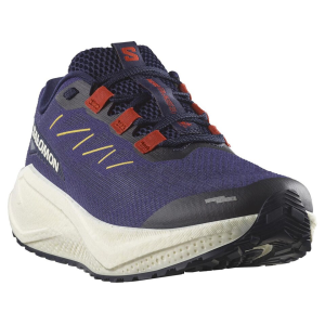 Salomon Aero Blaze 3 GRVL Running Shoes Synthetic Astral Aura/Maritime Blue/Haute Red Men's 12.5 D