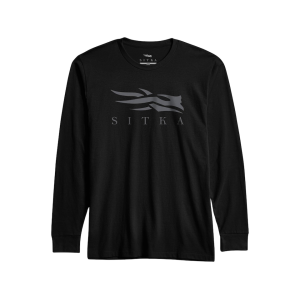 Sitka Gear Men's Icon Long Sleeve T Shirt Black/Charcoal Medium