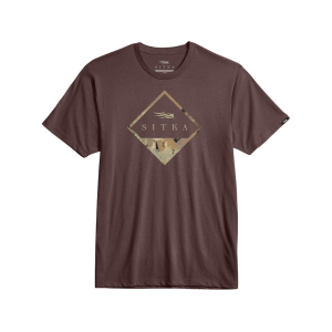 Sitka Gear Men's Optifade Badge T Shirt Cherry Wood Waterfowl Large