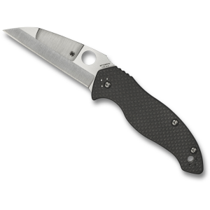 Spyderco Canis Pocket Knife 3.36" Wharncliffe CPM S30V Satin Blade Carbon Fiber/G-10 Handle Black