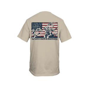 Ducks Unlimited Men's Chasing Flag Short Sleeve Crew Neck T Shirt Sandstone XL - Ducks Unlimited