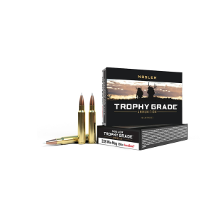 Nosler Trophy Grade 338 Winchester Magnum Ammo 250 Grain Nosler AccuBond Bonded Polymer Tip Box of 20