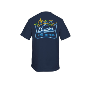 Ducks Unlimited Men's Neon Sign Short Sleeve Crew Neck T Shirt True Navy Medium - Ducks Unlimited