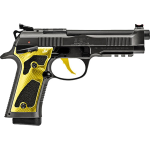 Beretta 92X Performance 9mm Luger Pistol 4.9" Barrel 18+1 Round Black Slide Yellow Grip Black Frame