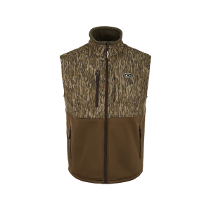 Drake Men's MST Hole Shot Eqwader Vest Mossy Oak Bottomland Medium