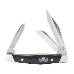 Buck Knives 303 Cadet Pocket Knife 2.5" Clip, Sheepfoot and Spey 420HC Satin Blade Ebony Wood Handle