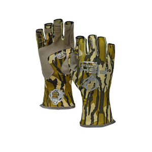 Fish Monkey Men's Guide Fingerless Gloves Mossy Oak Original Bottomland XL