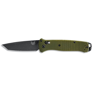 Benchmade Bailout Pocket Knife 3.38" Tanto Point CPM-M4 Gray Blade Aluminum Handle Woodland Green