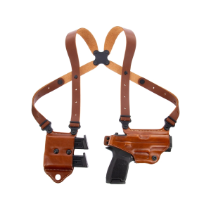 Galco Miami Classic II Shoulder Holster Left Hand Glock 17, 22, 31, 47 Leather Tan - Galco