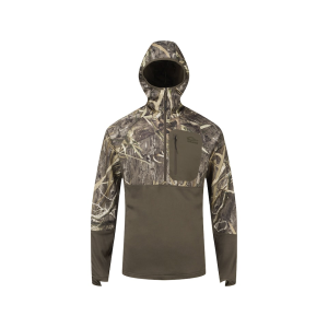 Drake Men's MST Offset 2.0 Quarter Zip Hoodie Mossy Oak Habitat XL