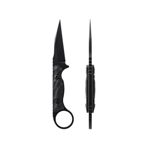 Toor Knives Jank Shank W Fixed Blade Knife 3" Wharncliffe CPM-M4 Socom Black Blade G-10 Handle Black