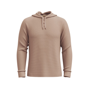 Smartwool Men's Waffle Hoodie Toffee Cream Heather Large