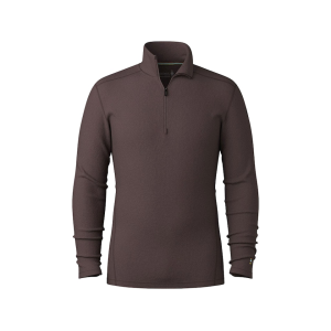 Smartwool Men's Classic Thermal Quarter Zip Base Layer Shirt Mink Heather Large