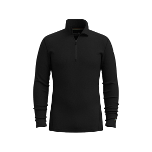 Smartwool Men's Classic Thermal Quarter Zip Base Layer Shirt Black 2XL