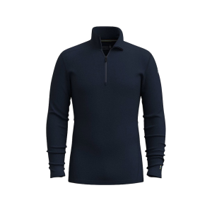 Smartwool Men's Classic Thermal Quarter Zip Base Layer Shirt Deep Navy 2XL