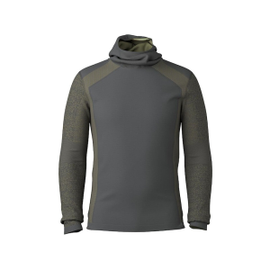 Smartwool Men's Intraknit Thermal Hoodie Charcoal/Winter Moss Medium