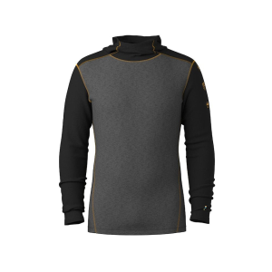 Smartwool Men's Classic Thermal Hoodie Charcoal/Honey Gold Large