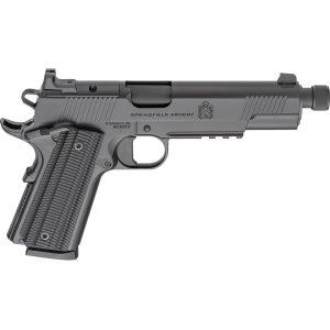 Springfield Armory 1911 Operator AOS 45 ACP Pistol 5" Threaded Barrel 8+1 Round Black Cerakote Slide Black Grip Black Cerakote Frame