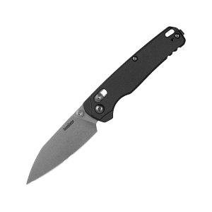 Kershaw Bel Air Pocket Knife 3" Reverse Tanto CPM MagnaCut Stonewashed Blade Aluminum Handle Dark Gray