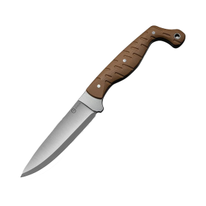 CIVIVI MDRN Hunter Fixed Blade Knife 4.12" Drop Point Nitro-V Satin Blade G-10 Handle Brown