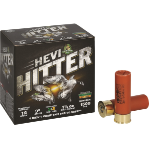 Hevi-Shot Hevi-Hitter 12 Gauge Ammo 3" #3 Tungsten & Steel Shot 1-1/4 oz Case of 250 (10 Boxes of 25) - Hevi-Shot