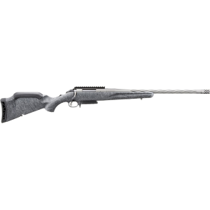 Ruger American Gen II Bolt Action Rifle 300 Winchester Magnum 20" Fluted Gun Metal Gray Threaded Barrel Gun Metal Gray Frame Gray Raised Comb Stock