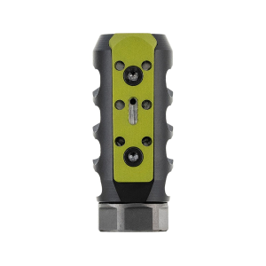 MDT Comp 4 Port Muzzle Brake 6.5mm 5/8"-24 Thread Steel Nitride Green