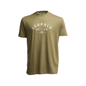 Leupold Men's Distressed Badge Short Sleeve T Shirt Light Olive Large