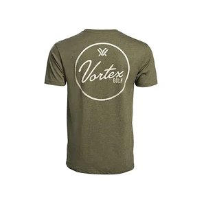 Vortex Optics Men's Golf Script Short Sleeve Crew Neck T Shirt Military Heather XL