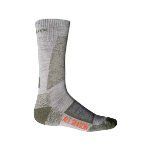 First Lite Men's All Season Crew Socks Conifer Large