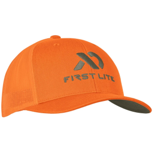First Lite Men's Trucker Hat Hunter Orange/Gray One Size Fits Most