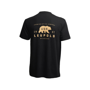 Leupold Men's Bear Badge Short Sleeve T Shirt Black Large