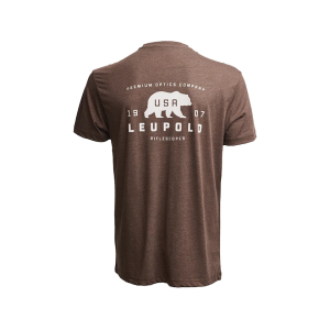 Leupold Men's Bear Badge Short Sleeve T Shirt Espresso 2XL