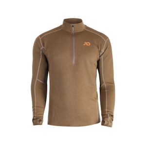 First Lite Men's Kiln Quarter Zip Base Layer Shirt Dry Earth XL