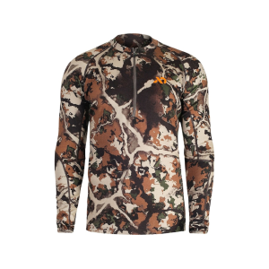 First Lite Men's Wick Quarter Zip Base Layer Shirt First Lite Fusion Large - First Lite