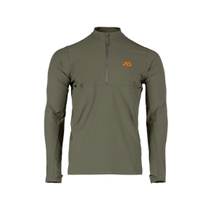 First Lite Men's Trace Quarter Zip Shirt Conifer Medium