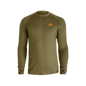First Lite Men's Wick Long Sleeve Base Layer Shirt Conifer Large