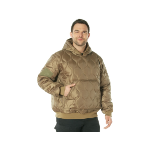 Rothco Men's Quilted Woobie Hoodie Coyote Brown Medium