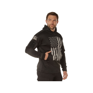 Rothco Men's Concealed Carry Flag Hoodie Black Medium