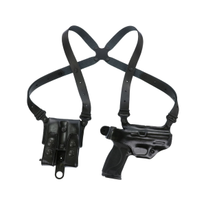 Galco Miami Classic Shoulder Holster Right Hand Glock 17, 19, 19X, 22, 23, 26, 27, 31, 32, 33, 38, 45, 47 Leather Black