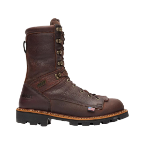 Rocky Men's Elk Stalker 10" Waterproof Hunting Boots Leather Brown 10 D