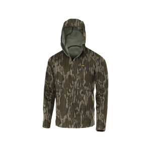 Muddy Outdoors Men's DV8 Quest Midweight Quarter Zip Hoodie Mossy Oak Bottomland 2XL
