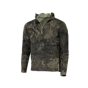 Muddy Outdoors Men's DV8 Quest Midweight Quarter Zip Hoodie Veil Canyon Gray Medium