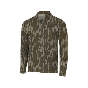 Muddy Outdoors Men's DV8 Quest Midweight Quarter Zip Shirt Mossy Oak Bottomland Large