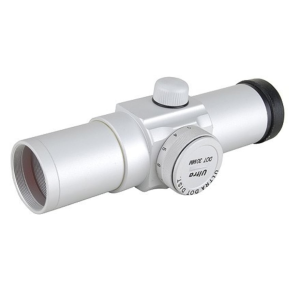 UltraDot Red Dot Sight 30mm Tube 1x 4 MOA Dot with Weaver-Style Rings Silver