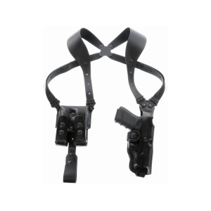 Galco Vertical Shoulder Holster Ambidextrous 1911 Commander Leather Black - Galco