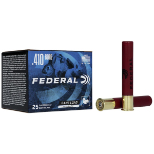 Federal Game Load Upland Hi-Brass 410 Ammo 3" #4 Lead Shot 11/16 oz Box of 25