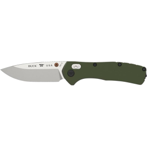 Buck Knives 791 Range Elite Pocket Knife 3.375" Drop Point CPM MagnaCut Satin Blade Aluminum Handle Green