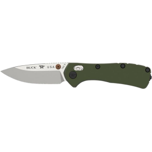 Buck Knives 790 Mini Range Elite Pocket Knife 2.625" Drop Point CPM MagnaCut Satin Blade Polymer Handle Green