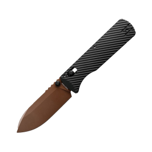 Vosteed Vombat Pocket Knife 2.92" Drop Point Bohler M390 Copper Blade Aluminum Handle Black